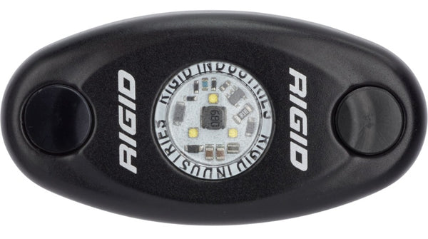 Rigid Industries A-Series Light - Black - Low Strength - Cool White - Bull Strap