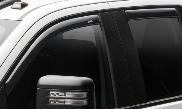 AVS 2019 Chevrolet Silverado 1500 Crew Cab Pickup Ventvisor In-Channel 4pc - Smoke - Bull Strap