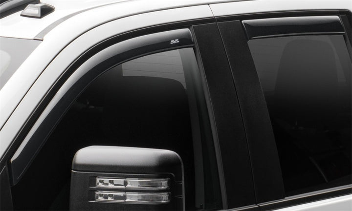 AVS 2019 Chevrolet Silverado 1500 Crew Cab Pickup Ventvisor In-Channel 4pc - Smoke - Bull Strap