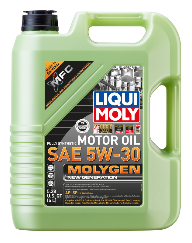 LIQUI MOLY 5L Molygen New Generation Motor Oil SAE 5W30 - Bull Strap
