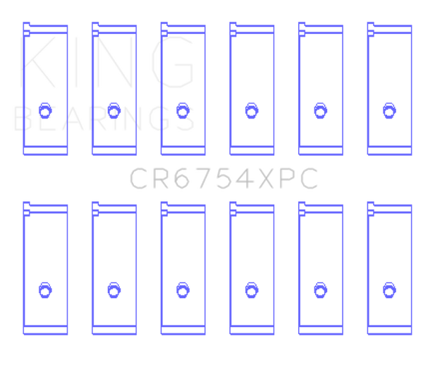 King Engine Bearings Toyota2JZGE/2JZGTE 3.0L pMaxKote Performance Rod Bearing Set - Size STDX - Bull Strap
