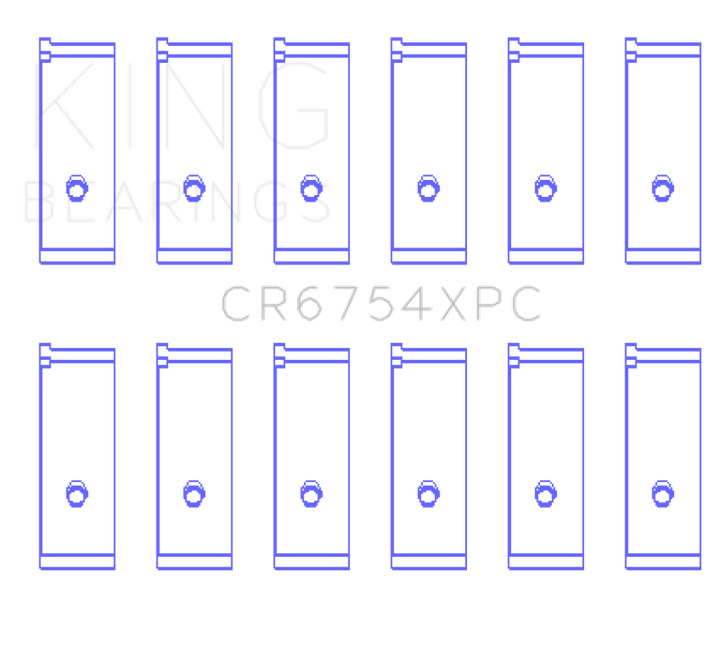 King Engine Bearings Toyota2JZGE/2JZGTE 3.0L pMaxKote Performance Rod Bearing Set - Size STDX - Bull Strap