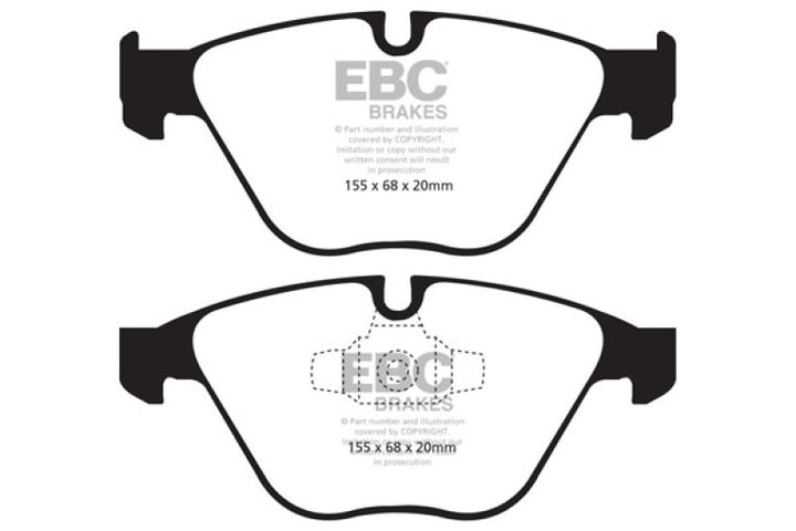 EBC 13+ BMW X1 2.0 Turbo (28i) Redstuff Front Brake Pads - Bull Strap
