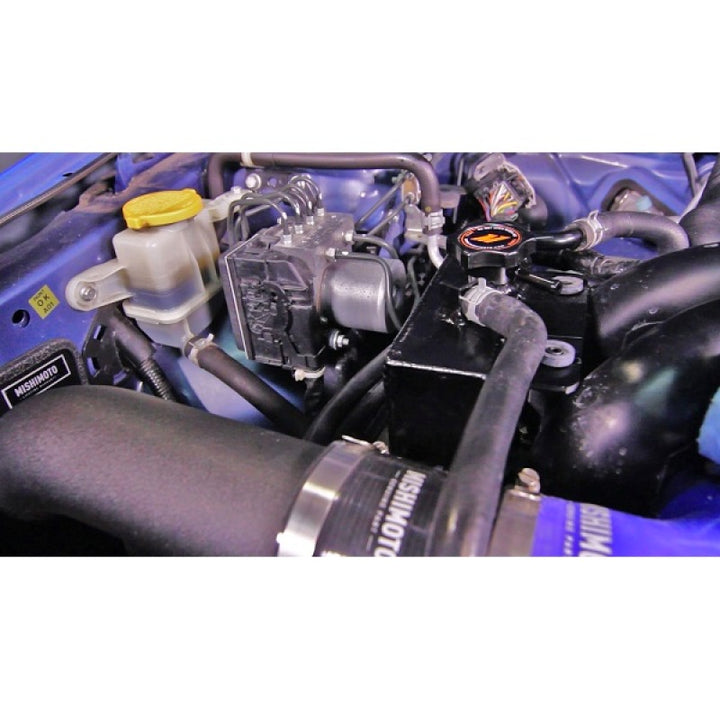 Mishimoto Subaru 08-14 WRX/ 05-09 Legacy GT Aluminum Coolant Expansion Tank - Bull Strap