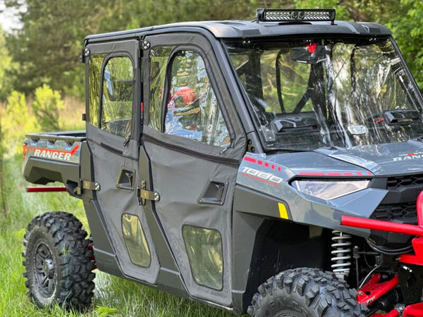 Seizmik 18+ Polaris Ranger 1000 XP Crew Framed Rear Door Kit - Bull Strap