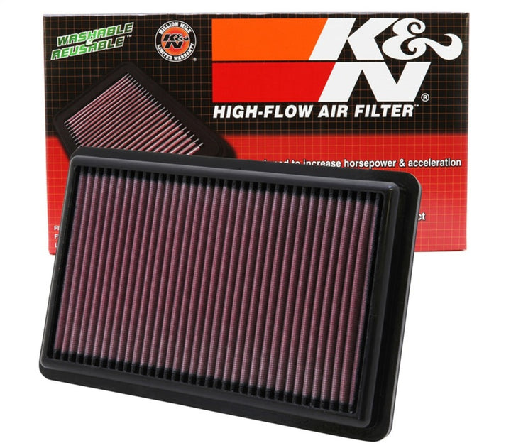 K&N 10-11 Acura MDX/ZDX 3.7L Drop In Air Filter - Bull Strap