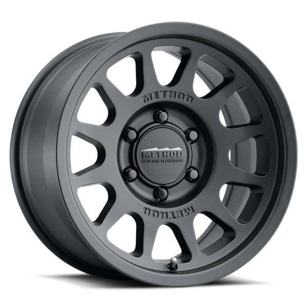 Method MR703 17x8.5 0mm Offset 6x135 87mm CB Matte Black Wheel - Bull Strap