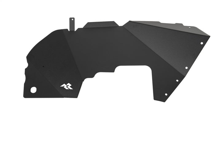 Rugged Ridge Inner Fender Liners Frnt Aluminum Black 18-20 Jeep Wrangler JL - Bull Strap