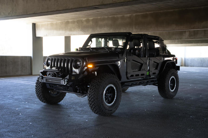 DV8 Offroad 18-23 Jeep Wrangler JL Slim Fender Flares - Bull Strap