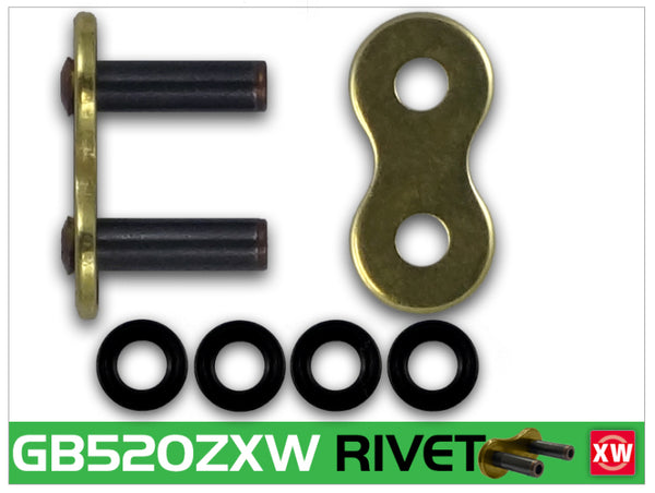 RK Chain GB520ZXW-RIVET - Gold - Bull Strap