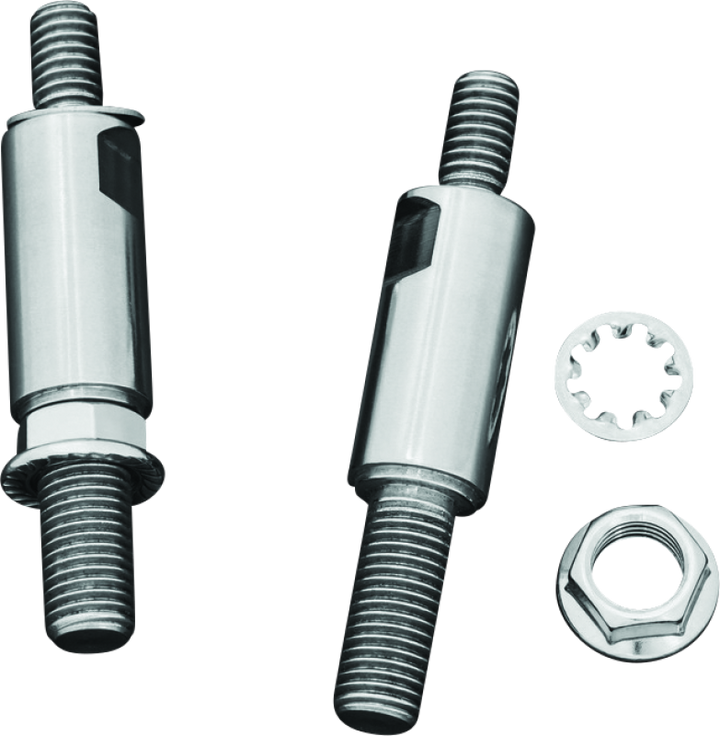 Kuryakyn Raised Mirror Adaptors Metric Models (Excluding Yamaha) Chrome - Bull Strap
