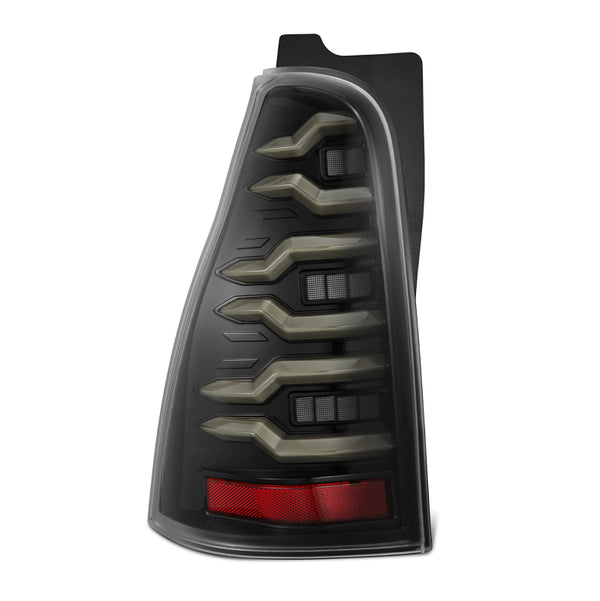 AlphaRex 03-09 Toyota 4Runner LUXX-Series LED Tail Lights- Black - Bull Strap