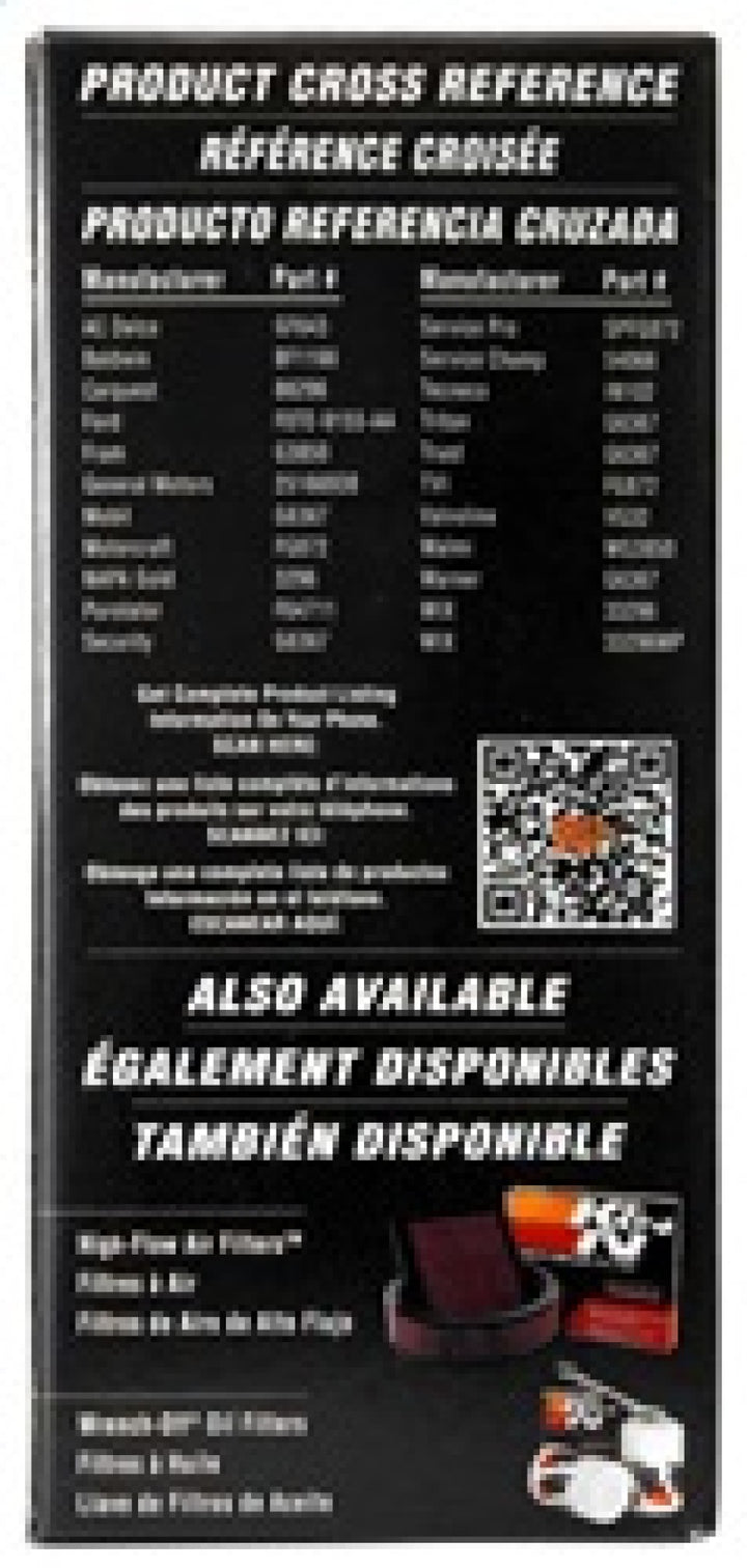 K&N Cellulose Media Fuel Filter 3in OD x 6.938in L - Bull Strap