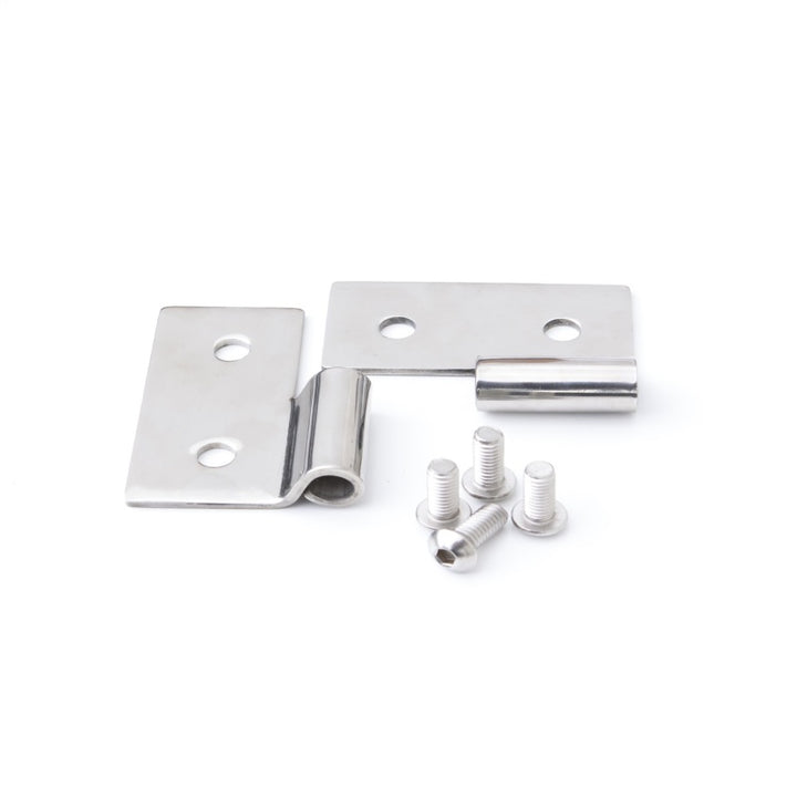 Rampage 1976-1983 Jeep CJ5 Lower Door Hinges - Stainless - Bull Strap