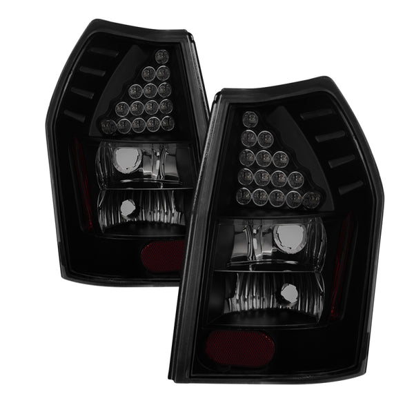 xTune Dodge Magnum 05-08 LED Tail Lights - Black Smoked ALT-JH-DMAG05-LED-BSM - Bull Strap