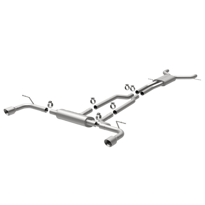 MagnaFlow 07 Audi Q7 V8 4.2L Dual Split Rear Exit Stainless Cat-Back Perf Exhaust - Bull Strap