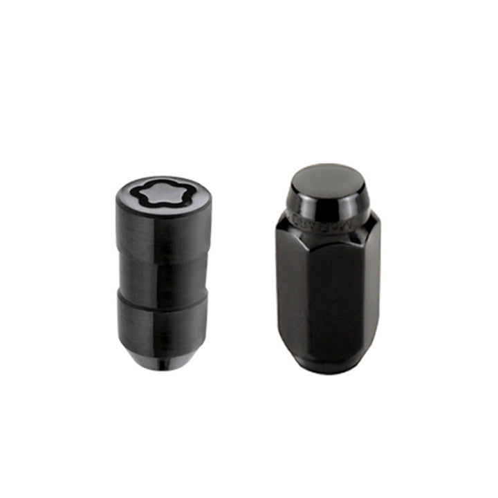 McGard 5 Lug Hex Install Kit w/Locks (Cone Seat Nut) M14X1.5 / 22mm Hex / 1.635in. Length - Black - Bull Strap