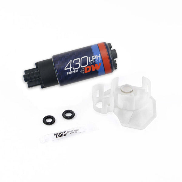 DeatschWerks Mitsubishi EVO X / 12-16 Honda Civic DW430C 430lph Compact Fuel Pump - Bull Strap