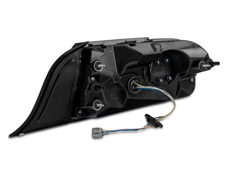 Raxiom 15-22 Ford Mustang Halo LED Tail Lights - Gloss Black Housing (Smoked Lens) - Bull Strap