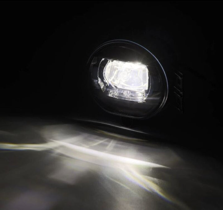 AlphaRex 02-08 Dodge Ram 1500/03-09 Ram 2500/3500 DoubleTap Dual Color LED Proj Fog Lights - Wt/Ambr - Bull Strap