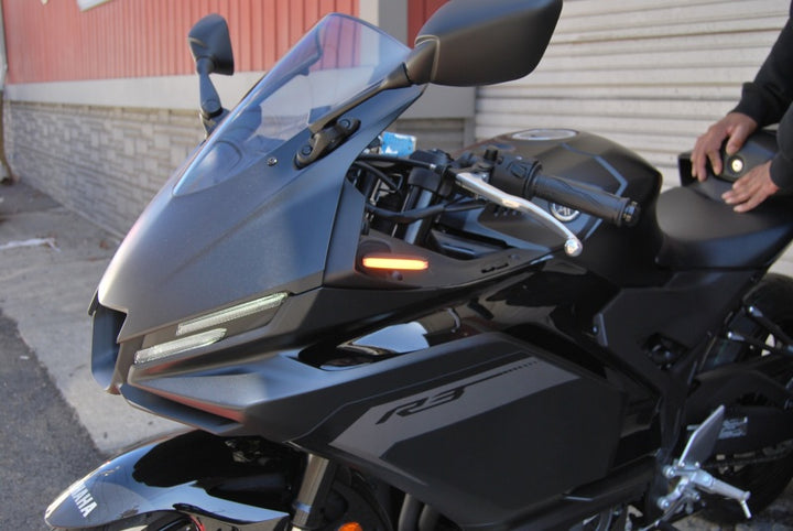 New Rage Cycles 25+ Yamaha R3 Front Turn Signals - Bull Strap
