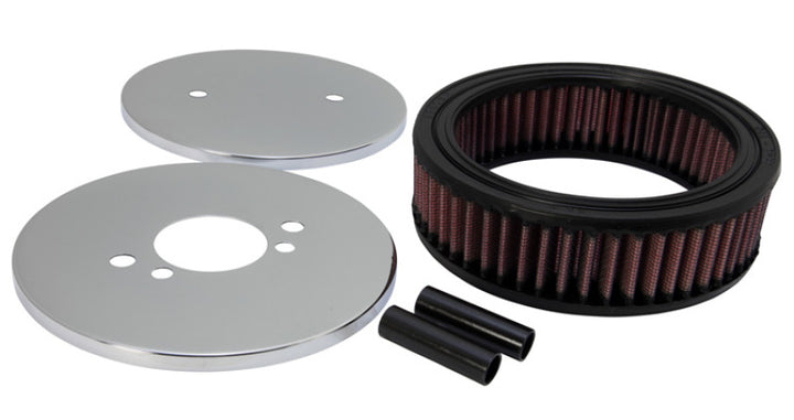 K&N Custom Round Racing Assembly Red 4.5in ID / 5.875in OD / 1.75in Height - Bull Strap
