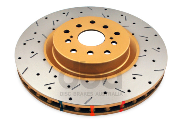 DBA 04-12 Subaru STi/2017 BRZ w/Perf. Pkg. 10 Stud Hole Front Drilled & Slotted 4000 Series Rotor - Bull Strap