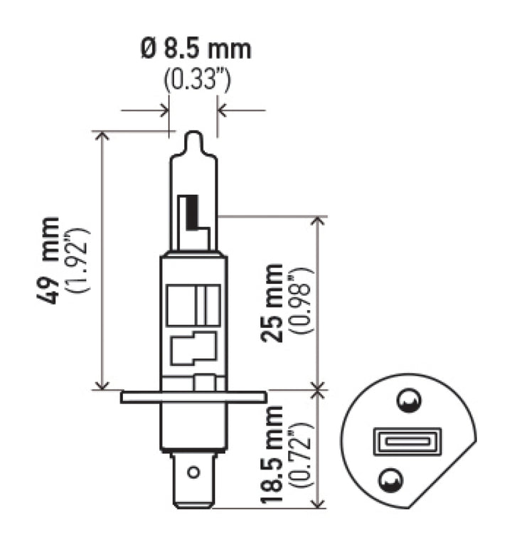 Hella Optilux H1 100W XB Extreme White Bulbs (Pair) - Bull Strap