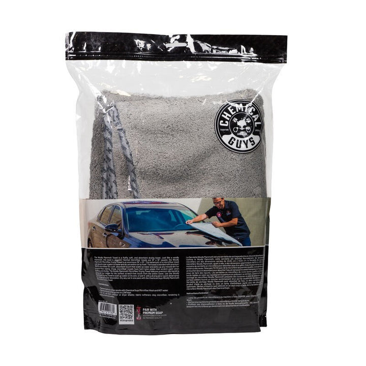 Chemical Guys Woolly Mammoth Microfiber Dryer Towel - 36in x 25in - Bull Strap