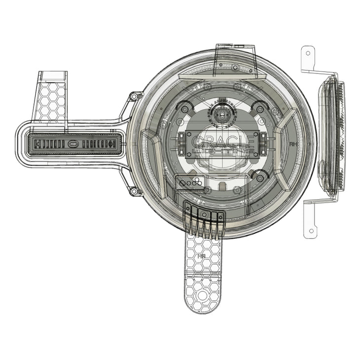 Oracle 2021+ Ford Bronco Oculus  Bi-LED Projector Headlights - Amber/White Switchback - Bull Strap