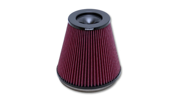 Vibrant The Classic Perf Air Filter 5in Cone OD x 7in Height x 7in Flange ID - Bull Strap
