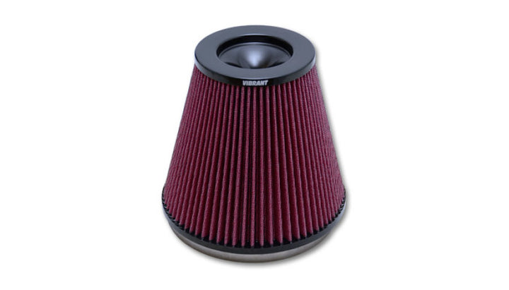 Vibrant The Classic Perf Air Filter 5in Cone OD x 7in Height x 7in Flange ID - Bull Strap