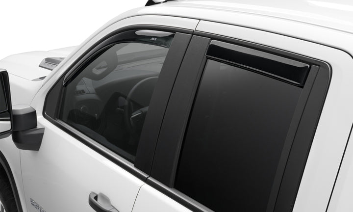 AVS 21-22 Hyundai Santa Cruz In-Channel Ventvisor Front & Rear Window Deflectors 4pc - Smoke - Bull Strap