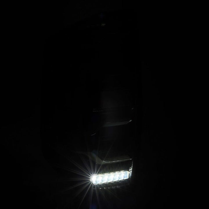 AlphaRex 14-21 Toyota Tundra LUXX LED Taillights Blk w/Activ Light/Seq Signal - Bull Strap