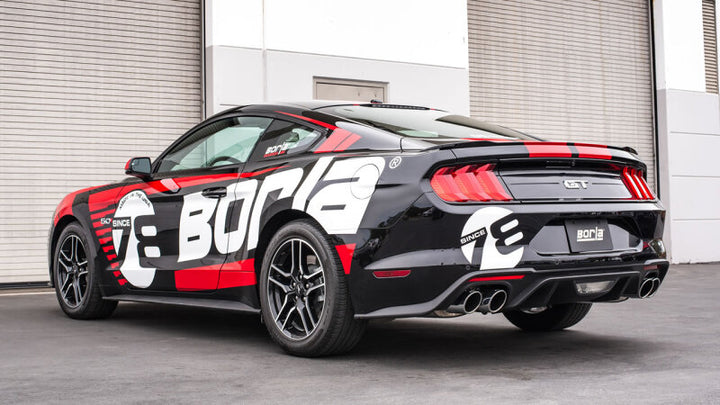 Borla 2018 Ford Mustang GT 5.0L AT/MT 2.5in S-Type Exhaust w/o Valves (Rear Section Only) - Bull Strap