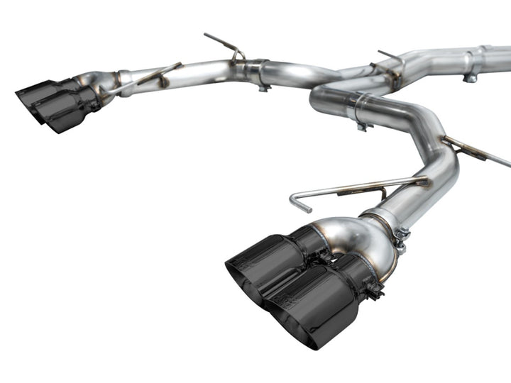 AWE Tuning 19-23 Audi C8 S6/S7 2.9T V6 AWD Track Edition Exhaust - Diamond Black Tips - Bull Strap