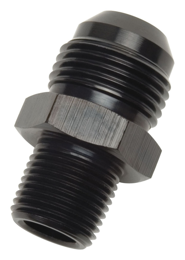 Russell Performance -8 AN to 1/2in NPT Straight Flare to Pipe (Black) - Bull Strap