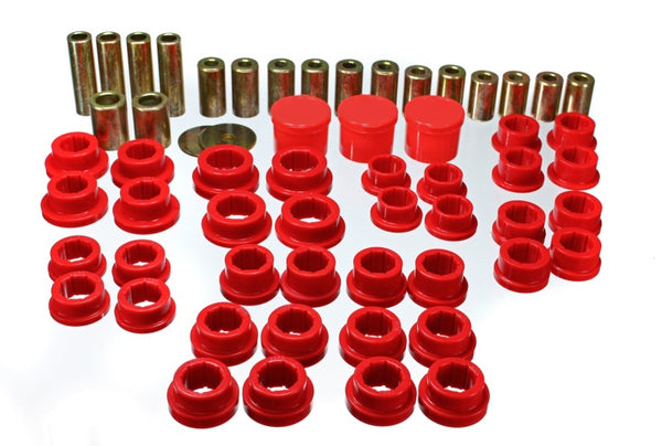 Energy Suspension 02-09 350Z / 03-07 Infiniti G35 Coupe Red Rear Control Arm Bushing Set - Bull Strap