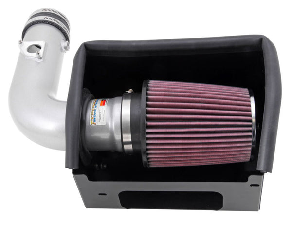 K&N 13 Subaru BRZ 2.0L / 13 Scion FR-S 2.0L Silver 69 Series Typhoon Intake - Bull Strap