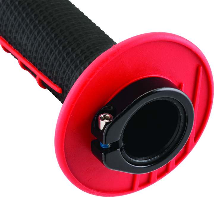 ProTaper Clamp-On 1/2 Waffle Grip - Red/Black - Bull Strap