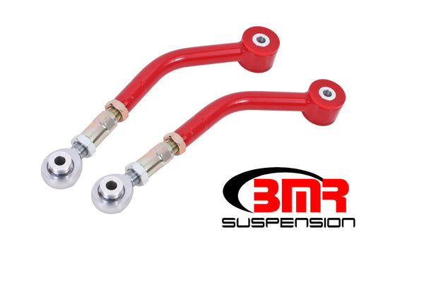 BMR 08-17 Challenger Upper Control Arms On-Car Adj. Rod Ends (Polyurethane) - Red - Bull Strap