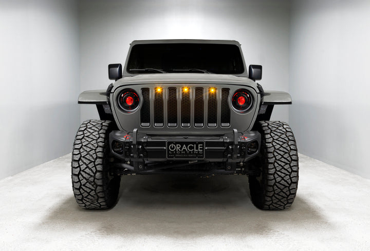 Oracle Oculus Bi-LED Projector Headlights for Jeep JL/Gladiator JT - w/ BC1 Controller - Bull Strap