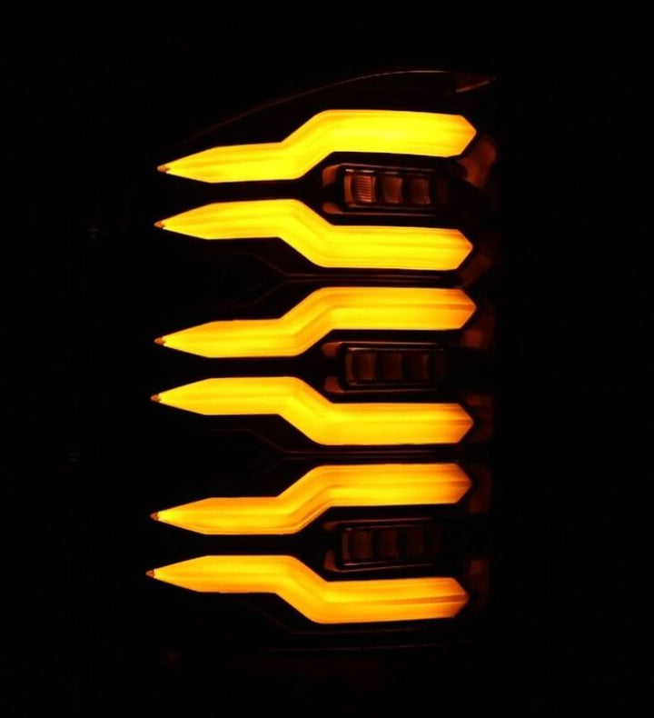 AlphaRex 07-13 Chevrolet Silverado 1500 (Ex. Hybrid Models) LUXX-Series LED Tail Lights Alpha-Black - Bull Strap