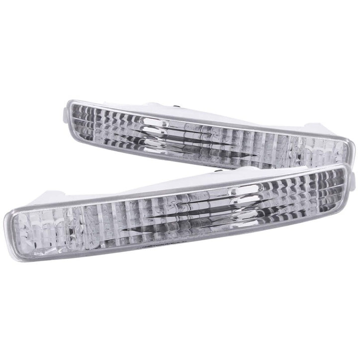 ANZO 1996-1997 Honda Accord Euro Parking Lights Chrome - Bull Strap