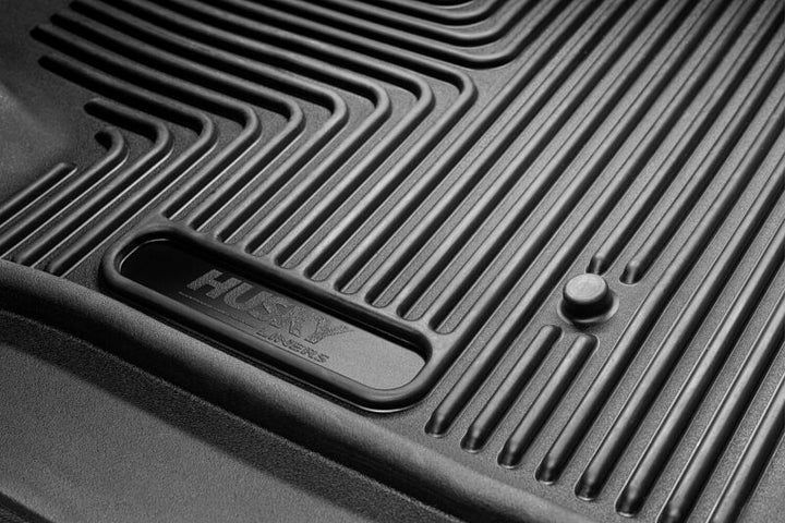 Husky Liners 19-23 Chevrolet Silverado 1500 Crew Cab WeatherBeater Blk Front & 2nd Seat Floor Liners - Bull Strap