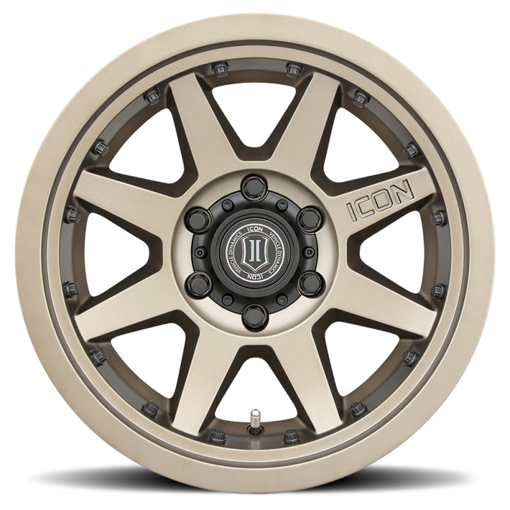 ICON Rebound Pro 17x8.5 6x5.5 0mm Offset 4.75in BS 106.1mm Bore Bronze Wheel - Bull Strap