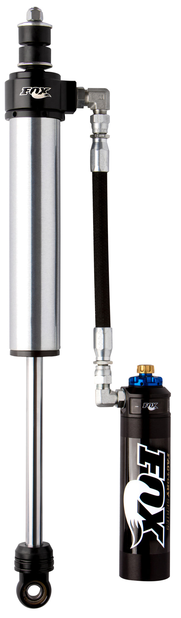 Fox 07+ Toyota Tundra 2.5 Factory Series 9.4in. R/R Rear Shock Set w/DSC Adjuster / 0-1.5in. Lift - Bull Strap