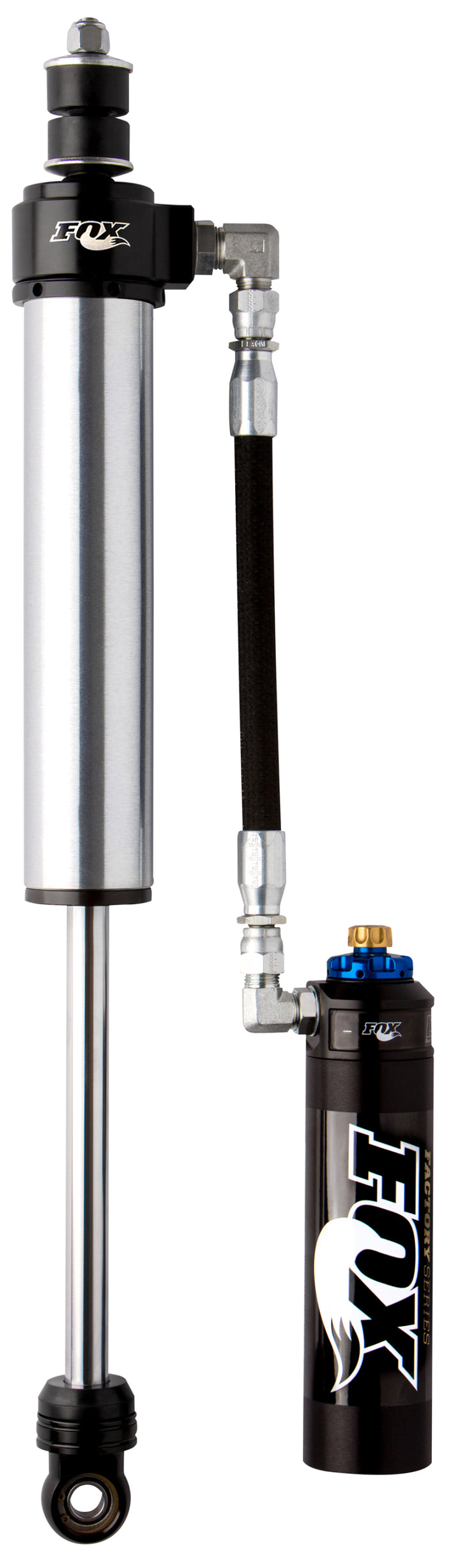 Fox 05+ Toyota Tacoma 2.5 Factory Series 8.4in. R/R Rear Shock Set w/DSC Adjuster / 0-1.5in. Lift - Bull Strap