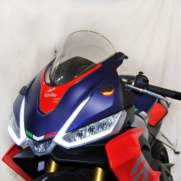 New Rage Cycles 21+ Aprilia RS 660 Mirror Block Off Turn Signals - Bull Strap