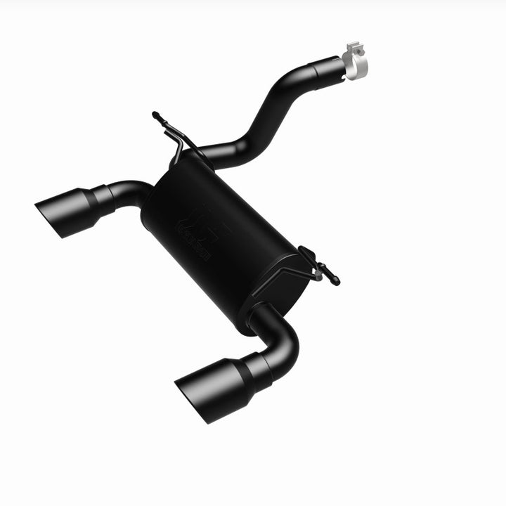 MagnaFlow 2018+ Jeep Wrangler 3.6L Dual Black Tip Axle-Back Exhaust - Bull Strap